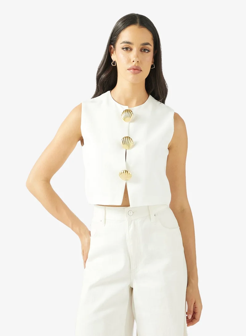 Ginger Gold Accent Detail Vest